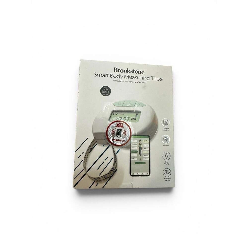 Brookstone Smart Body Measuring Tape Bluetooth Digital Display 5ft New sealed